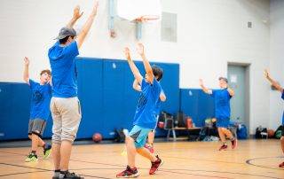 Boys doing exercise