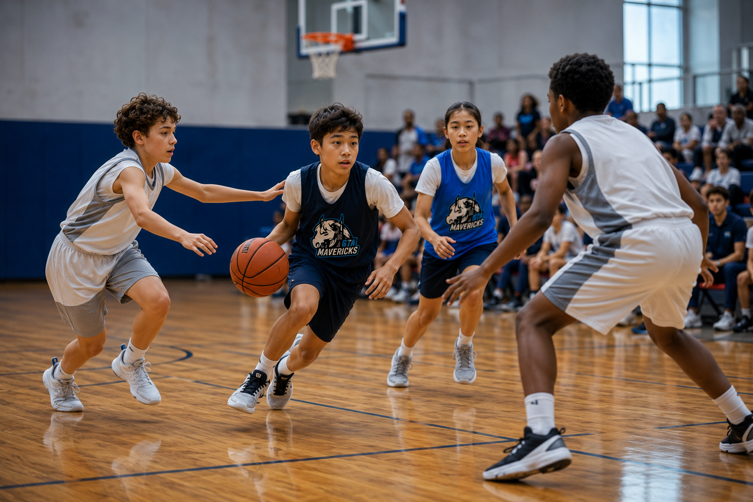GTA Mavericks Select players competing in a basketball game