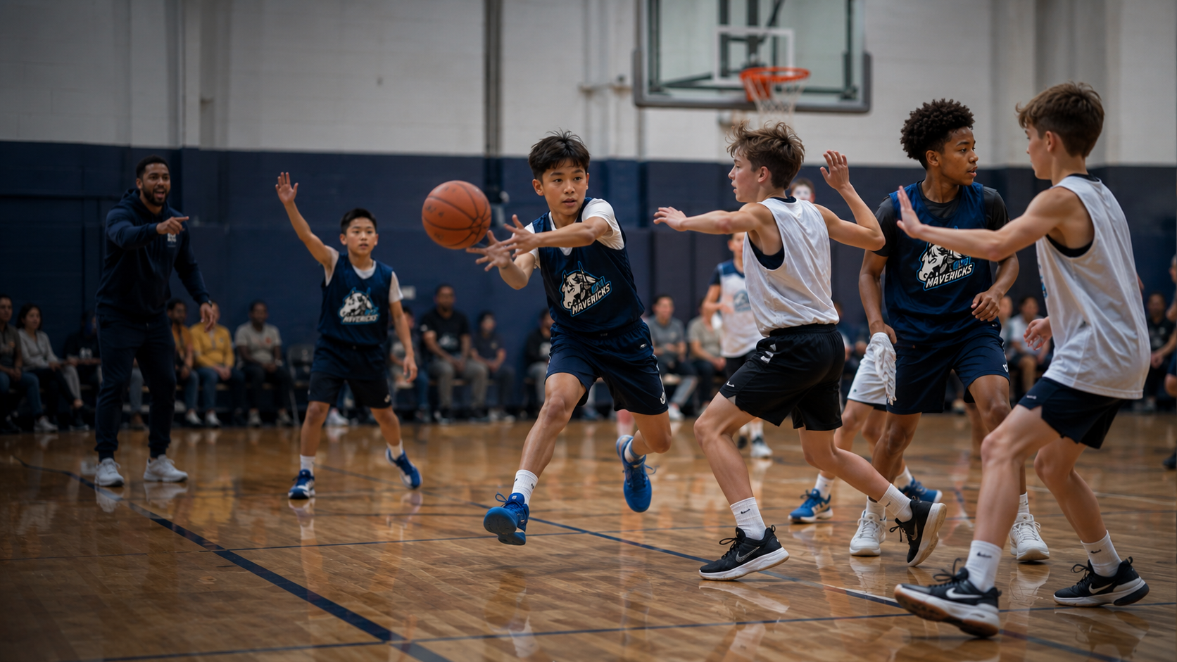 GTA Mavericks Select basketball players competing in a game